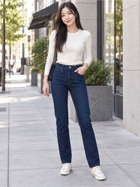 Guess by Marciano Women’s Dark Blue Straight Leg Jeans Size 29